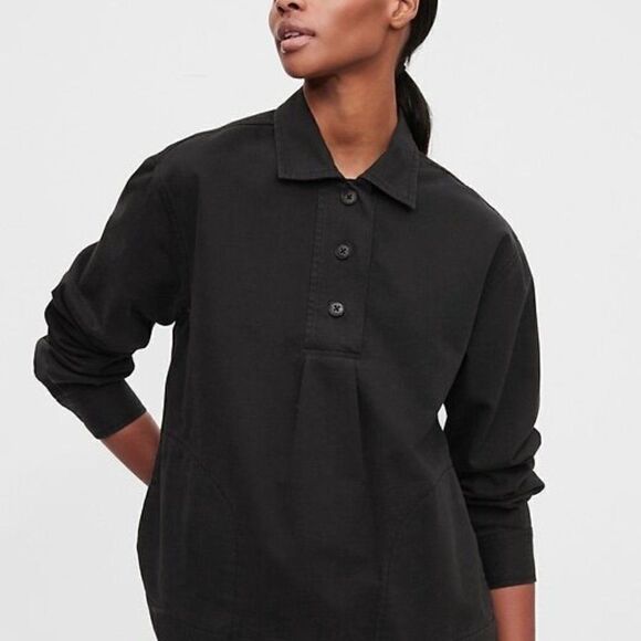 Gap Workforce Collection Cotton Pull Over Long Sleeve Ivory Chore Jacket Sz M - Picture 10 of 10